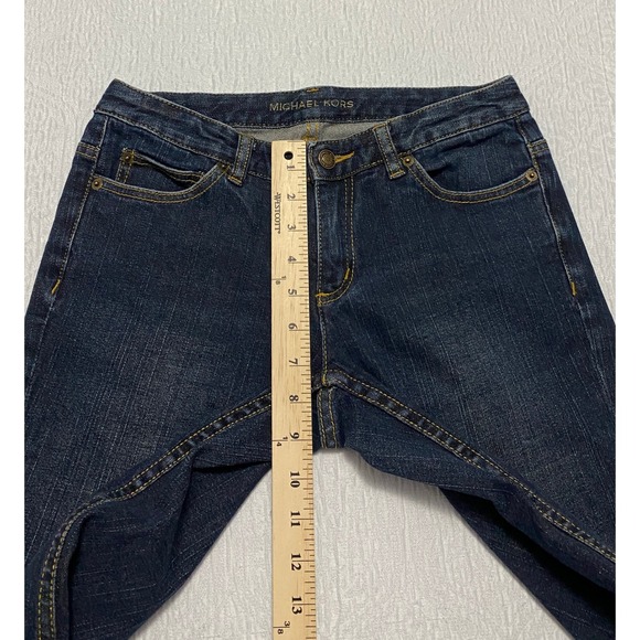 Michael Kors Bootcut Women's Jeans Size 2 Blue Low Rise Stretch - Picture 7 of 9